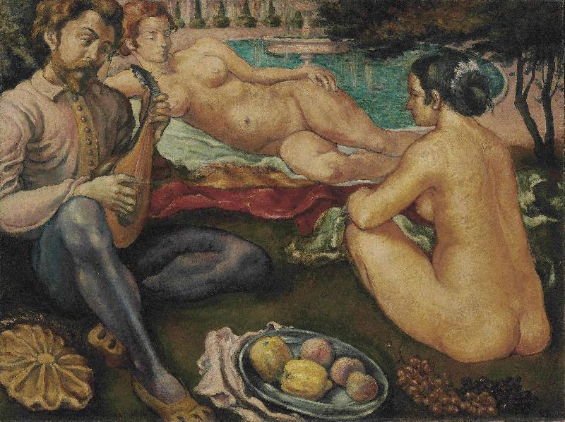 Emile Bernard Cour d'amour Sweden oil painting art